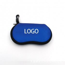 Logo Branded Neoprene Sunglasses Case W/ Clip