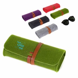 Genuine Leather Glasses Case with Logo