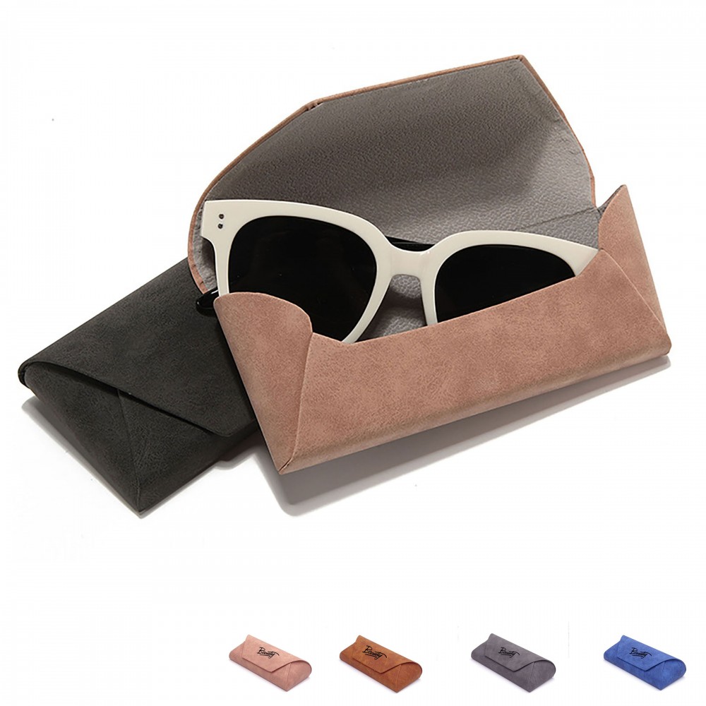 Customized Leather Glasses Case With Magnetic Closure
