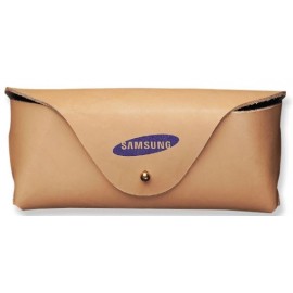 Handcrafted Leather Sunglasses Case with Logo  Handcrafted Leather Sunglasses Case with Logo