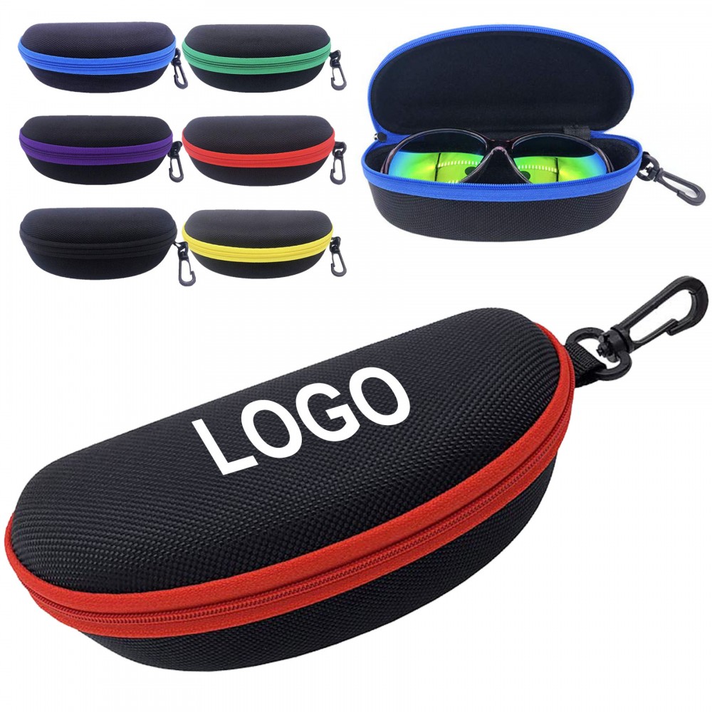 Personalized Zipper Eyeglasses Case With Hook