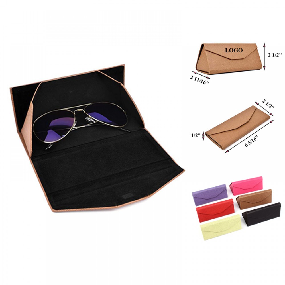 Custom Imprinted Foldable Triangular Eyeglass Sunglass Case Custom Imprinted Foldable Triangular Eyeglass Sunglass Case