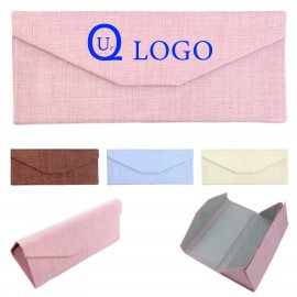Foldable Pu Leather Sunglasses Case with Logo