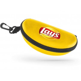 Full-color Sunglasses Hard Case with Zipper and Hook with Logo