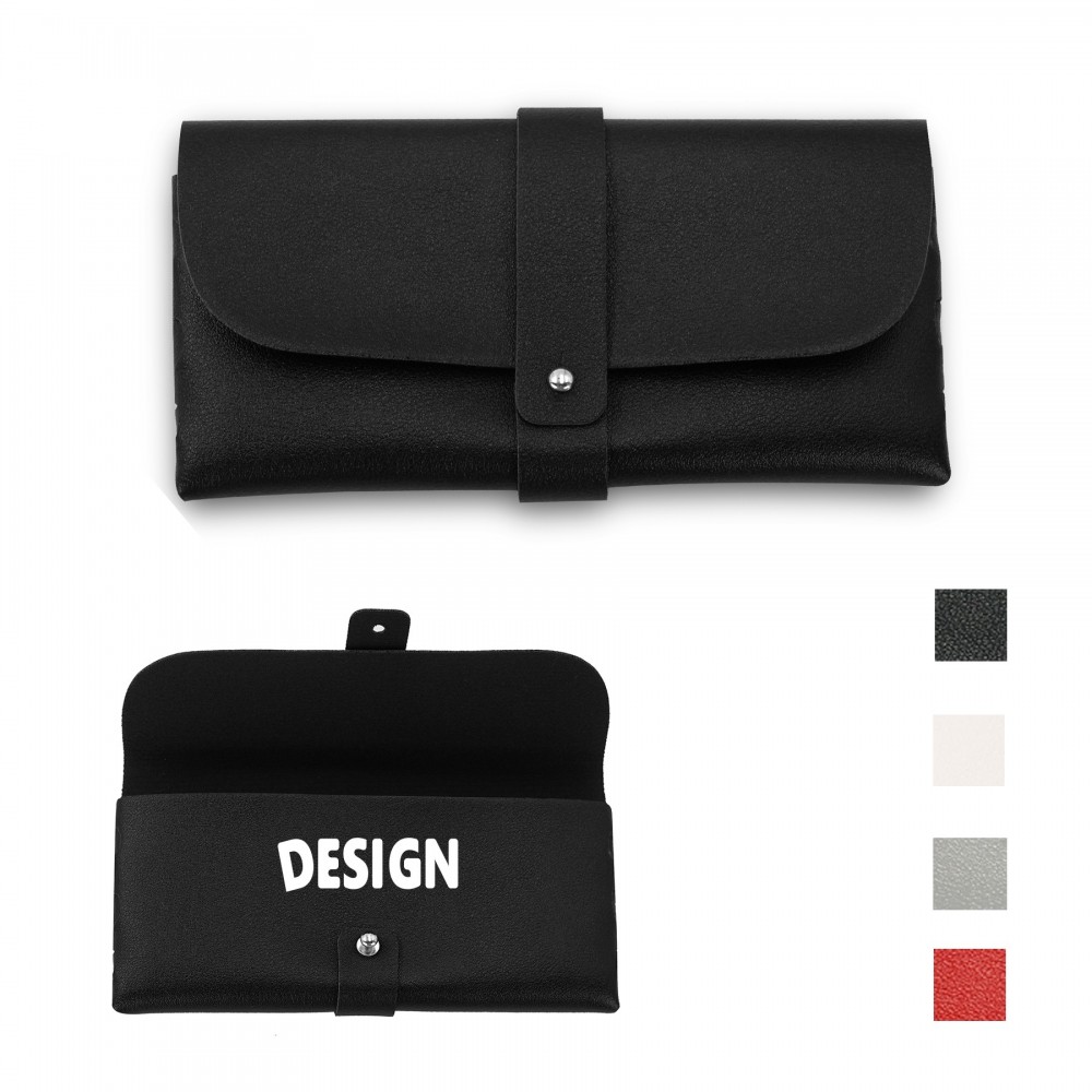 PVC Soft Leather Glasses Case with Logo