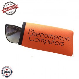 Premium Foam Padded Straight Eyeglass Sleeve with Logo