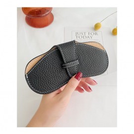 Leather Glasses Case Holder Portable Slim Sunglasses Pouch Soft Eyeglasses Bag Eyewear Sleeve with Logo