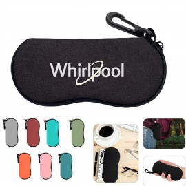 Logo Branded Neoprene Sunglasses Case with Carabiner