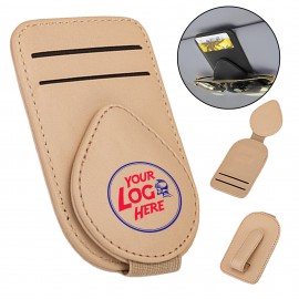 Sunglass Holder Card Slot for Car Visor with Logo