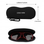 Customized Sunglasses Soft Case Light Zipper Eyeglass Case with Clip