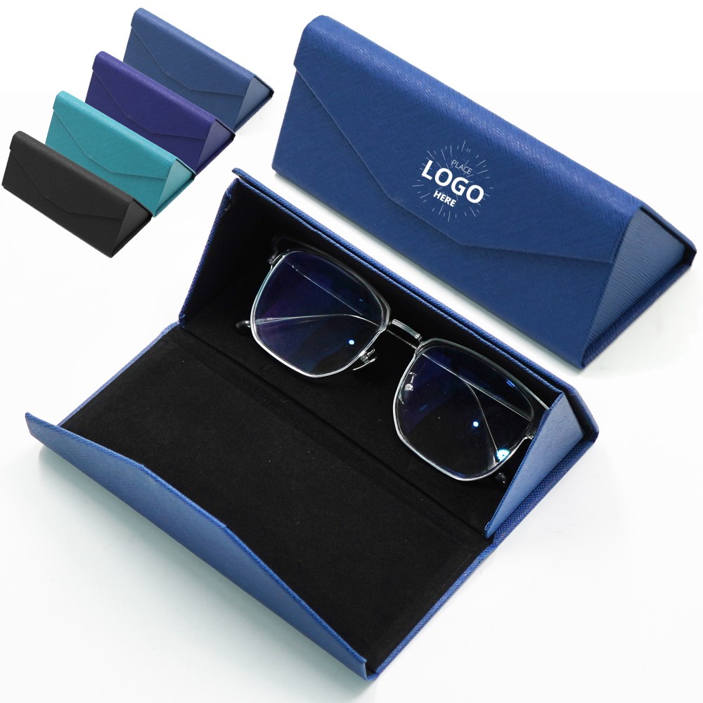 PU Leather Compact Sunglasses Protective Case with Logo