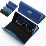 PU Leather Compact Sunglasses Protective Case with Logo