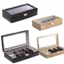 Leather Eyeglass Storage Case with Logo