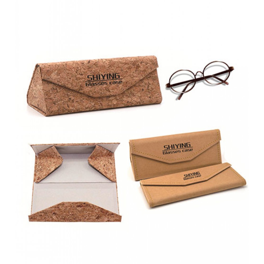 Folding Cork Glasses Case with Logo