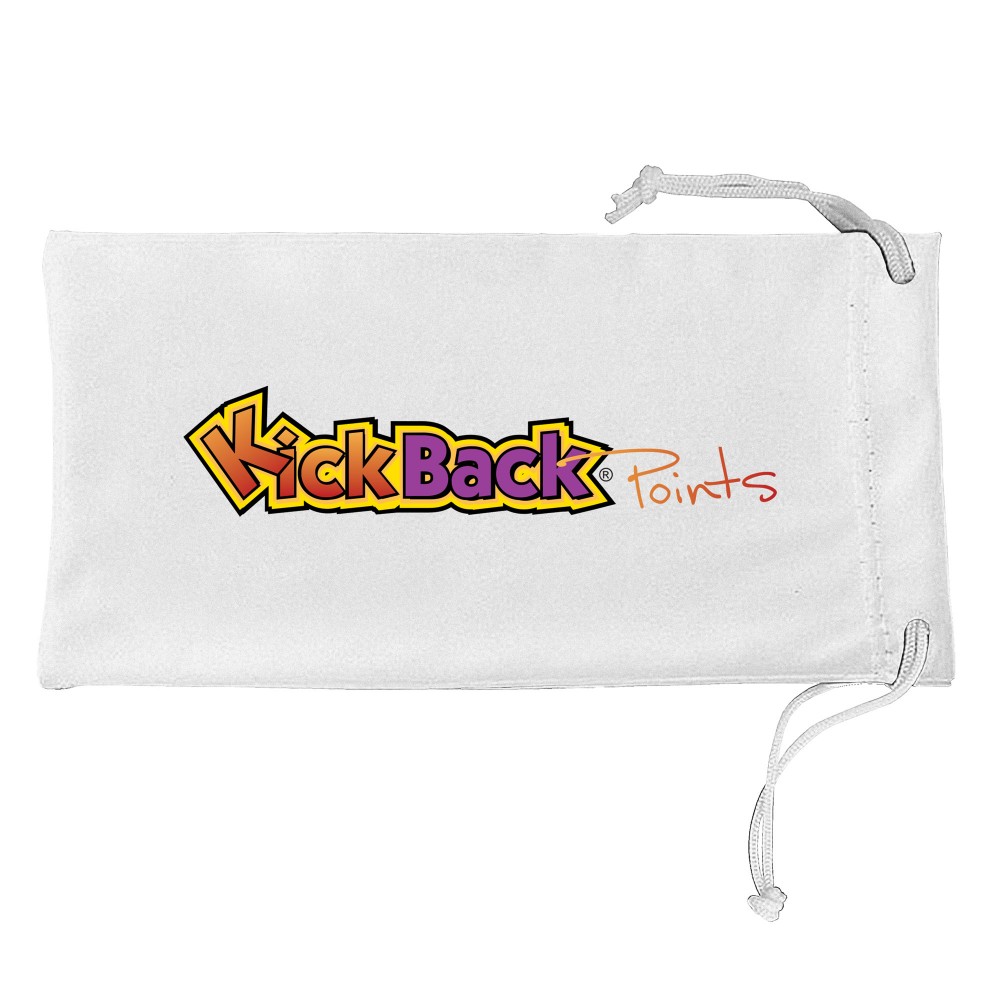 Custom Imprinted Stock White or Black Sunglasses Microfiber Pouch (Bundled Pricing)