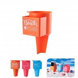 Beach Cup Holder (direct import) with Logo
