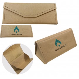 Kraft Paper Foldable Eyeglass Case with Logo  Kraft Paper Foldable Eyeglass Case with Logo