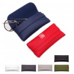 Travel-Friendly Leather Glasses Pouch with Logo