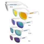 Custom Imprinted White mirrored Sunglasses