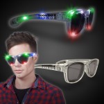 Custom Printed Multi Color LED Classic Retro Sunglasses