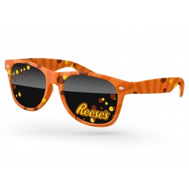 Custom Imprinted Retro Sunglasses w/Full Color Lens Imprint & Full Frame Sublimation Wrap