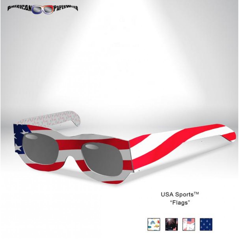 Novelty Paper Sunglasses Logo Branded