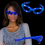 Custom Imprinted Light Up Blue Flashing Glasses