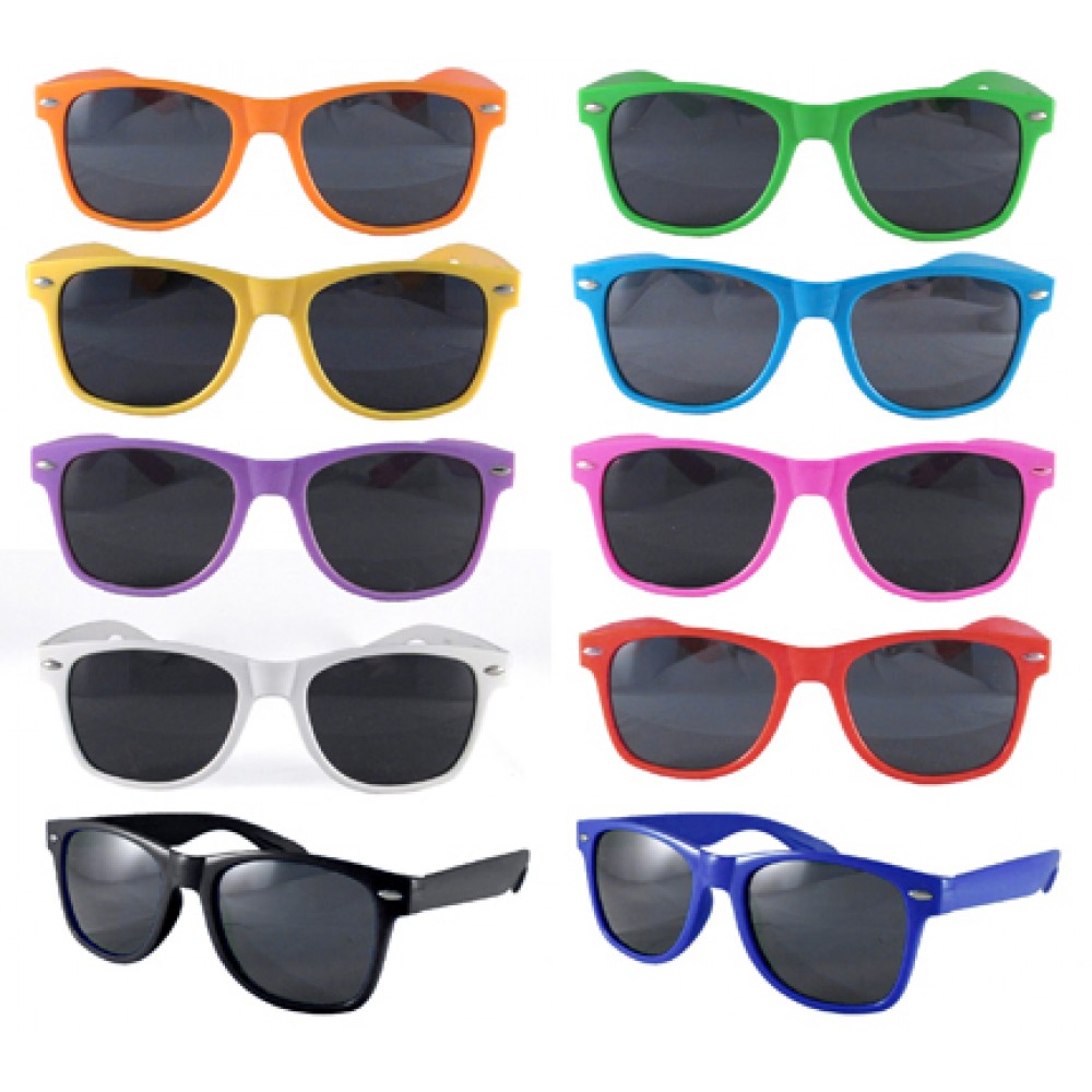 Fun Color 80's Style Sunglasses Custom Imprinted