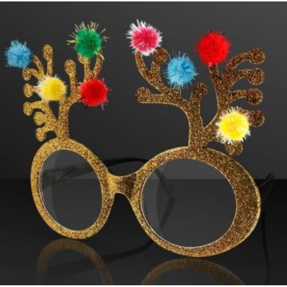 Custom Imprinted Christmas Reindeer Antler Novelty Glasses (NON-Light Up) Custom Imprinted Christmas Reindeer Antler Novelty Glasses (NON-Light Up)