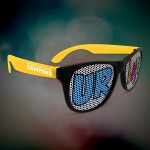 Yellow Custom Neon Billboard Sunglasses Custom Imprinted