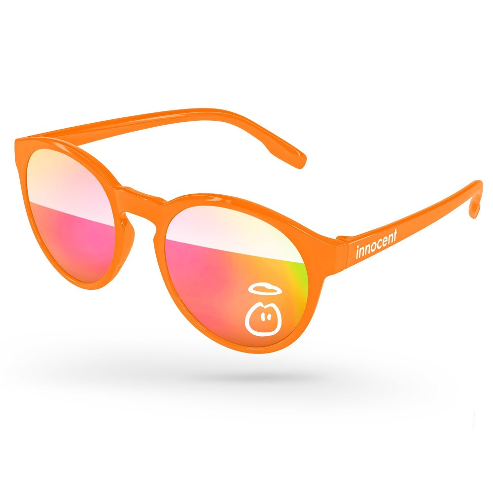 Logo Branded Vicky Mirror Sunglasses w/1 Color Lens & Temple Imprint