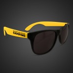Neon Look Sunglasses w/Yellow Arms Custom Imprinted