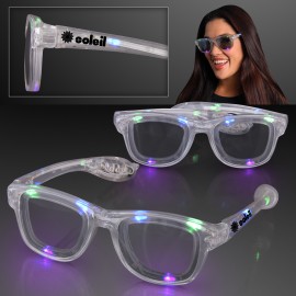 Custom Imprinted LED Flashing Cool Shade Multicolor Sunglasses