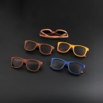 W-W3008 Series Recycled Skateboard Full Sunglasses Wooden Sunglasses Custom Imprinted