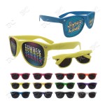 Logo Branded Full Color Solid Frame Cool Lens Promotional Sunglasses