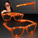 LED Flashing Cool Shade Orange Sunglasses Custom Imprinted