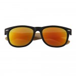 Logo Branded W-313 Series Classic Wander Bamboo Wooden Sunglasses
