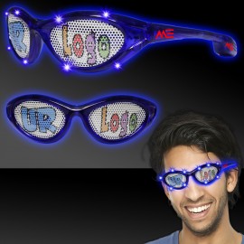 Promotional Blue Custom LED Billboard Sunglasses