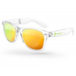 Custom Imprinted Clear Foldable Retro Mirror Sunglasses