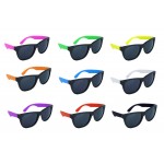 Black Frame Sunglasses w/Neon Temples Custom Imprinted