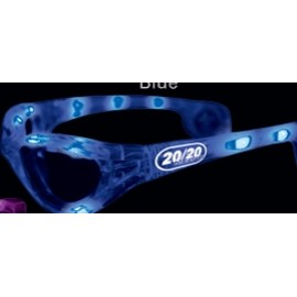 Blue Light Up Sunglasses - Domestic Imprint Logo Branded