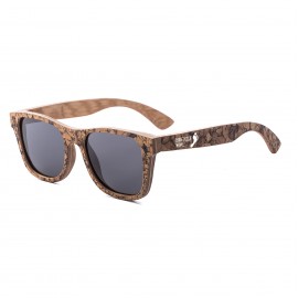 Custom Imprinted Cork Frame Promotional Sunglasses W/Temple Imprint