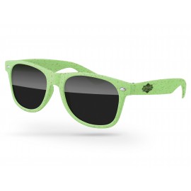 Wheat Retro Sunglasses w/1 Color Temple Imprint Custom Printed