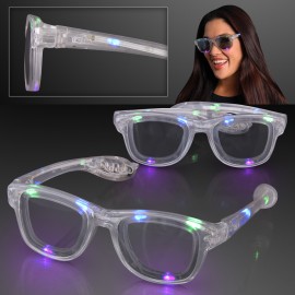 Custom Printed LED Flashing Cool Shade Multicolor Sunglasses
