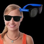 Neon Sunglasses w/Blue Arms Custom Imprinted
