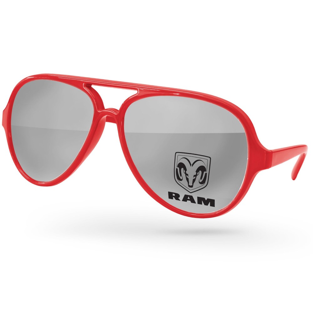 Aviator Sport Mirror Promotional Sunglasses Custom Printed