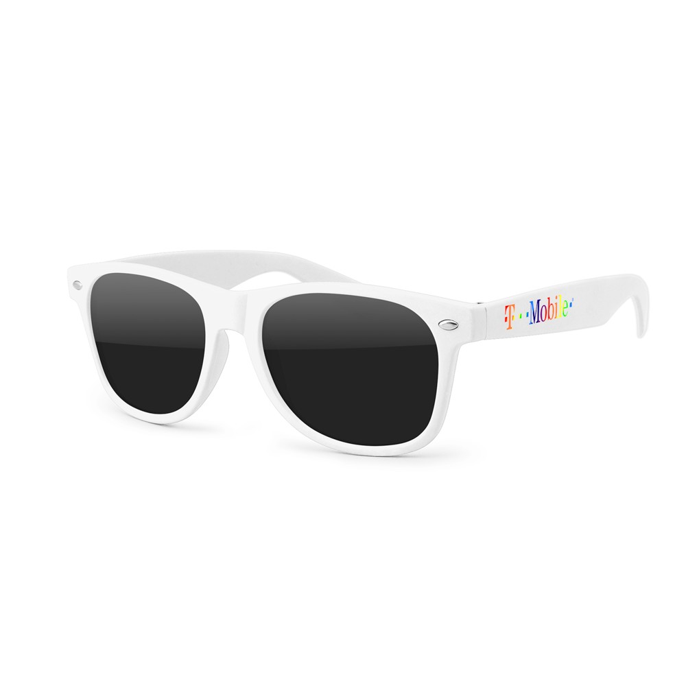 PRIDE Retro Sunglasses w/Full Color Temple Imprint Logo Branded