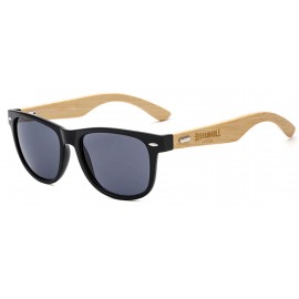 RD012-BB Bamboo 2-tone Retro Promotional Sunglasses Logo Branded