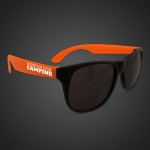 Neon Look Sunglasses w/Orange Arms Custom Printed