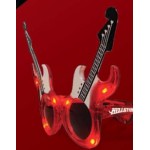 Imprinted Red Guitar LED Sunglasses - Domestic Imprint Custom Printed